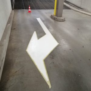 Schilderwerk wegmarkering parkeergarage Rotterdam